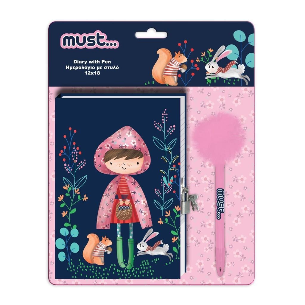 DIAKAKIS PAMIĘTNIK+DŁUGOP. Z POM.CZERWONY KAPTUREK