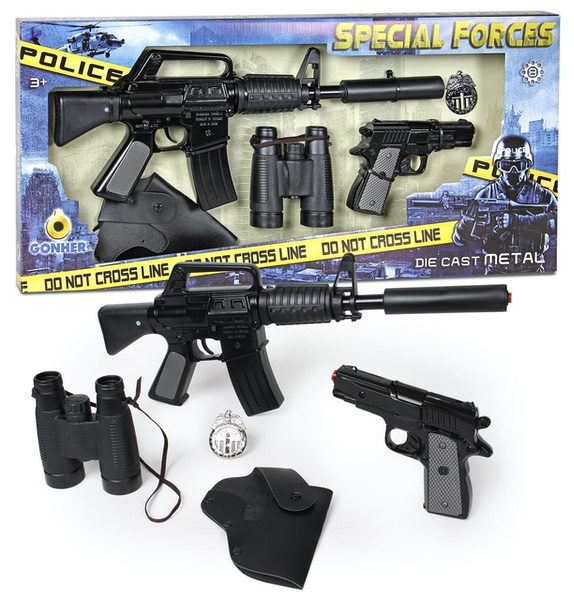 Zestaw Policjanta – Spielzeug-Polizei-Set Mit Revolver, Holster & Gürtel, Für Kinder Ab 3 Jahren