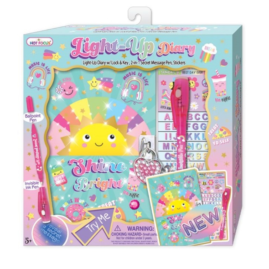 HOT FOCUS PAMIĘTNIK Z PODŚWIETLANYM DŁUG.SŁONECZKO