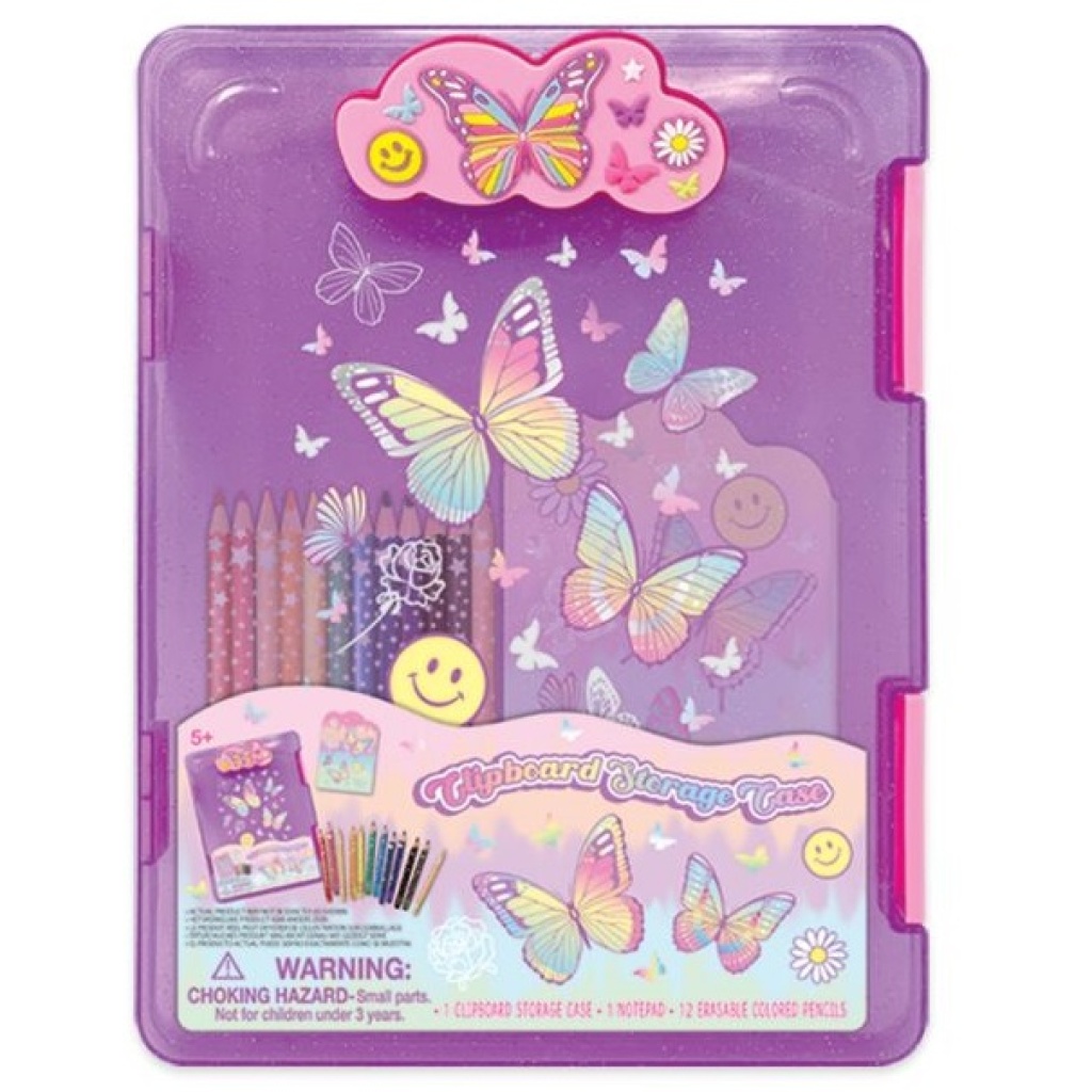 HOT FOCUS TECZKA Z KLIPSEM + KREDKI MOTYLKI