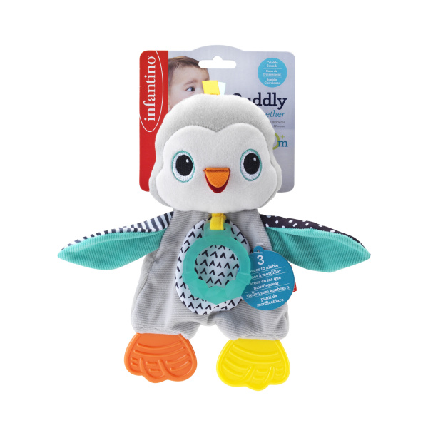 INFANTINO 316329 PLUSZOWY PINGWIN Z GRYZACZKAMI