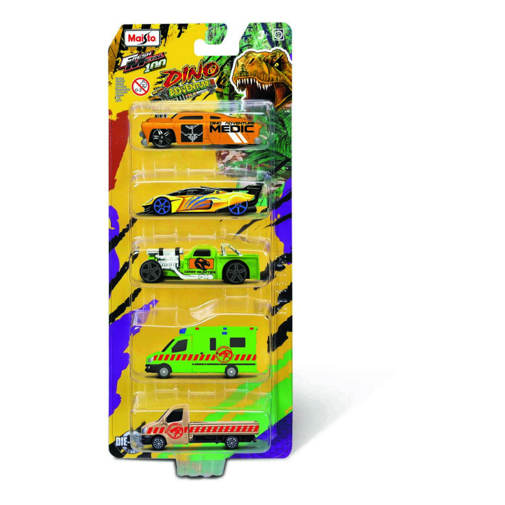 MAISTO 15464 POJAZDY 3” DINO ADVENTURE 5-PACK