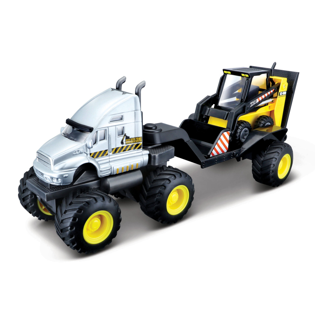 MAISTO 21219 POJAZD BUDOWLANY Z LAWETĄ I KOPARKĄ