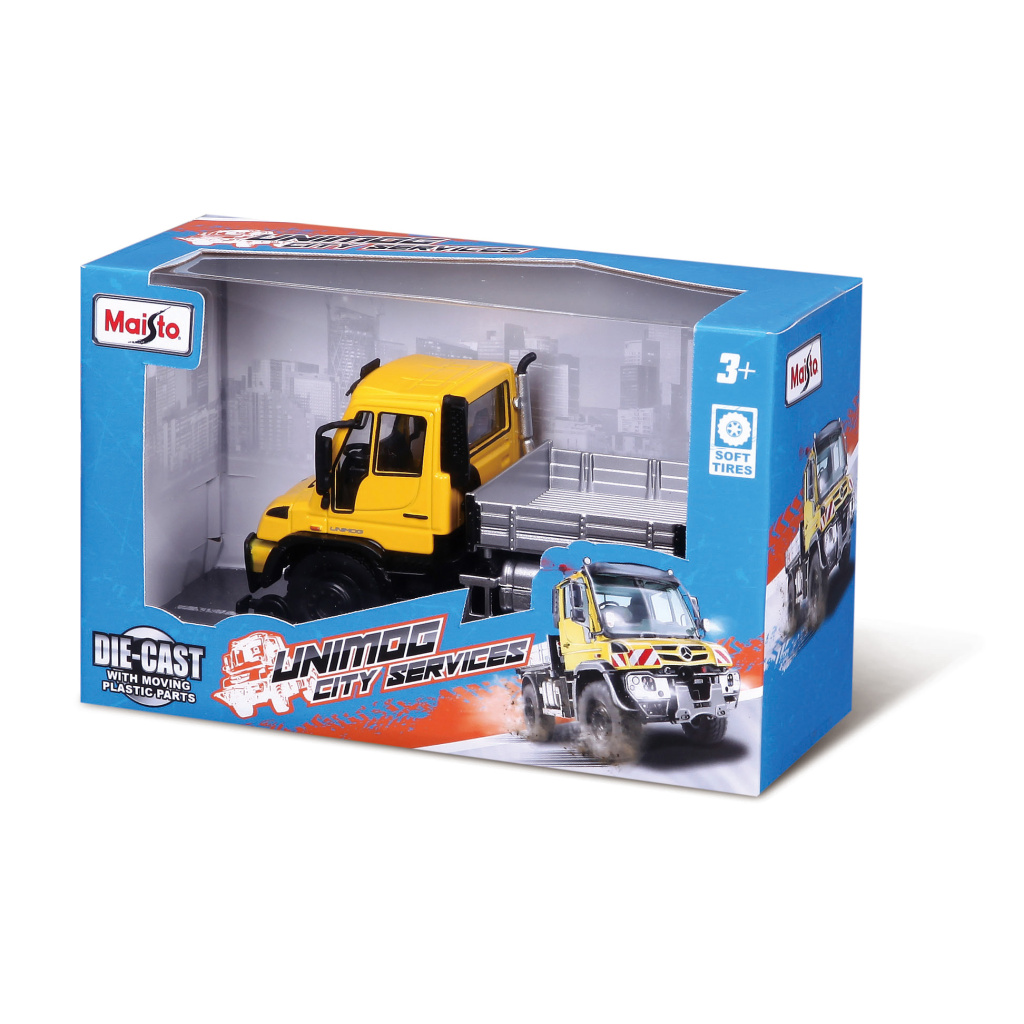 MAISTO 21238 MERCEDES UNIMOG U430 WYWROTKA ŻÓŁTA