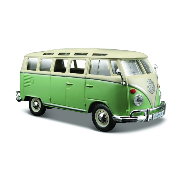 MAISTO 31956 VOLKSWAGEN VAN SAMBA BEŻ.-ZIEL. 1/25
