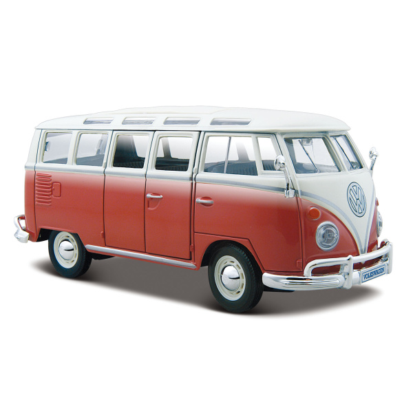 MAISTO 31956 VOLKSWAGEN VAN SAMBA BIAŁO-CZERW.1/25