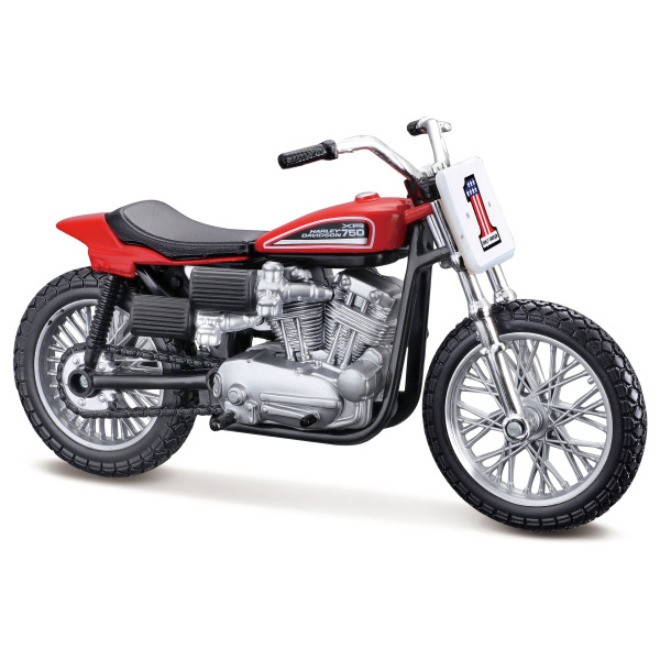 MAISTO 39360 HD 1972 XR750 RACING BIKE CZERW. 1/18