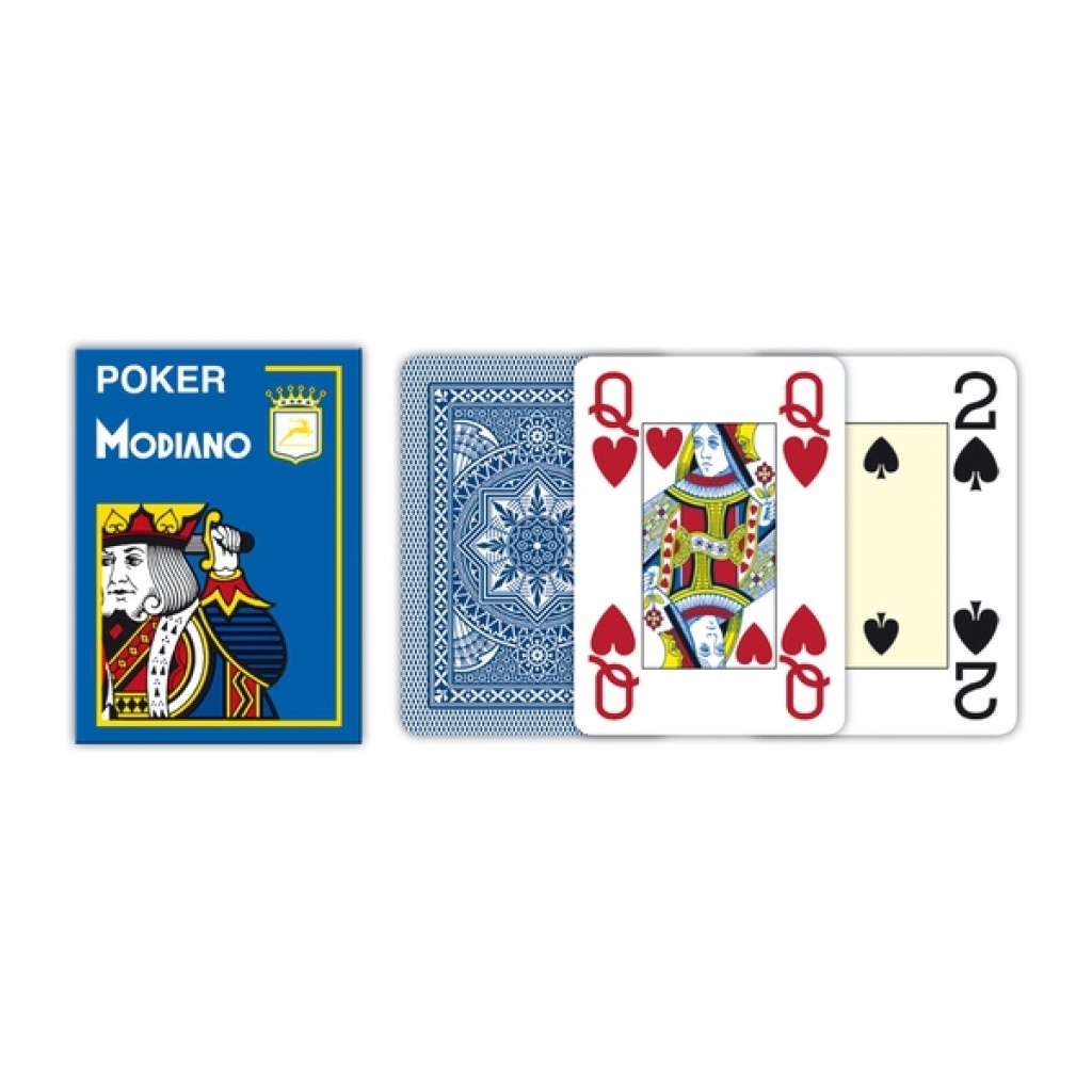 MODIANO KARTY 4 JUMBO INDEX POKER PLASTIC NIEB