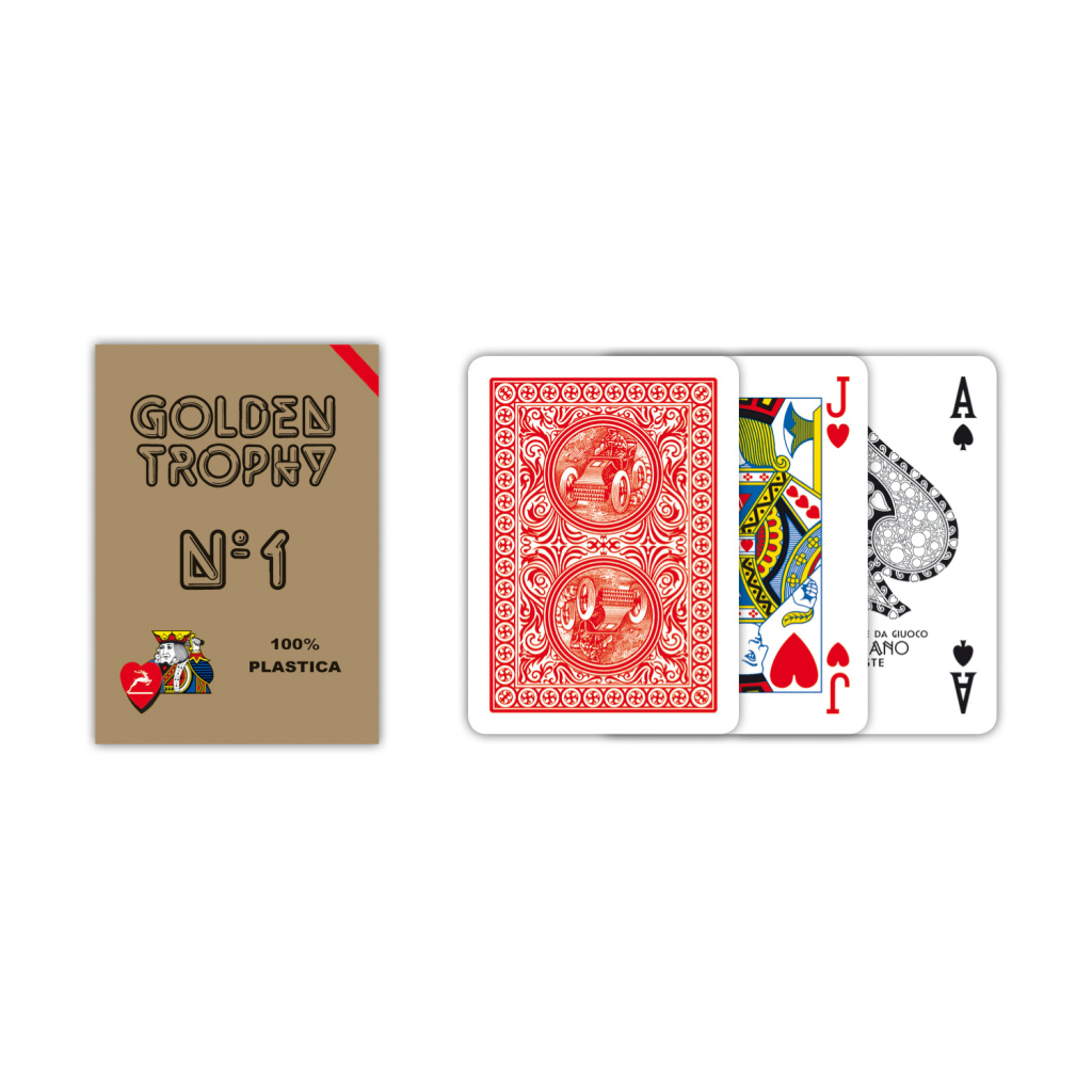 MODIANO KARTY GOLDEN TROPHY 4 INDEX PLASTIC CZER