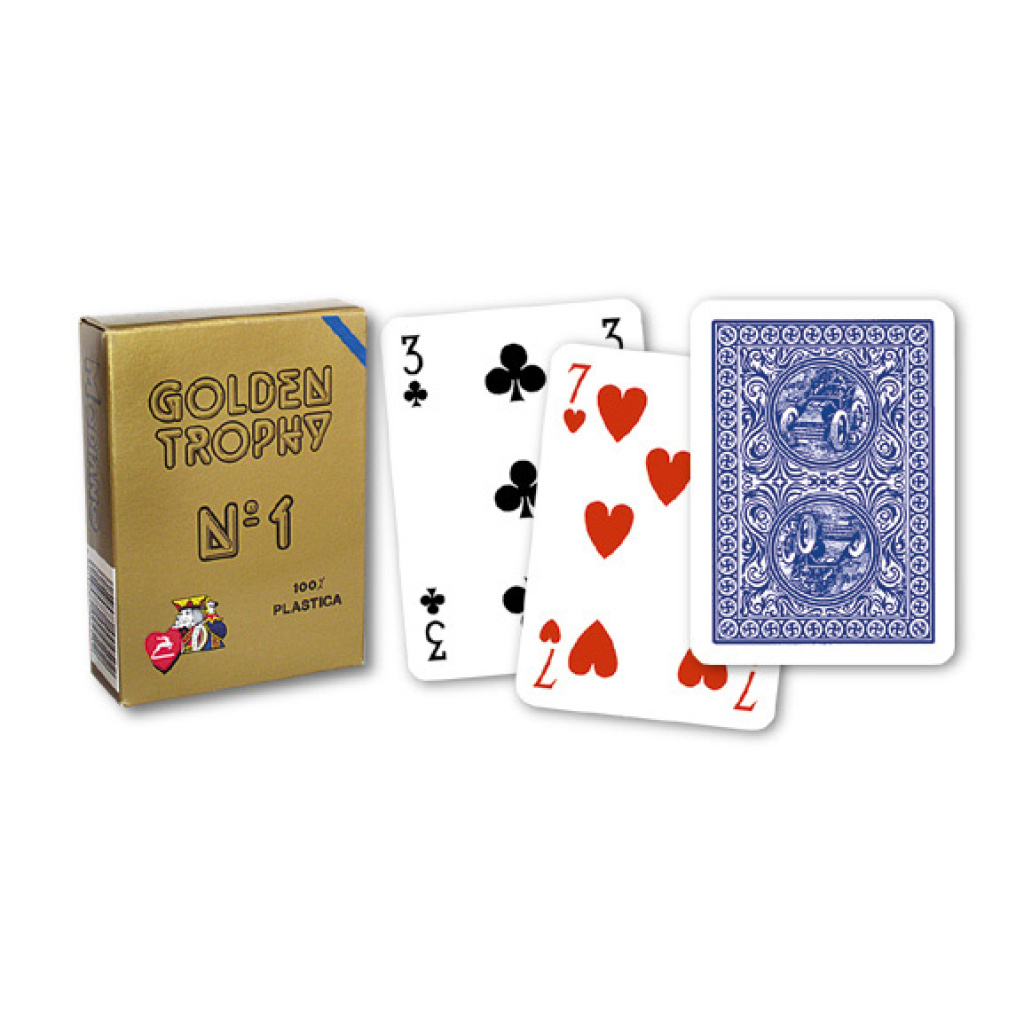 MODIANO KARTY GOLDEN TROPHY 4 INDEX PLASTIC NIEB