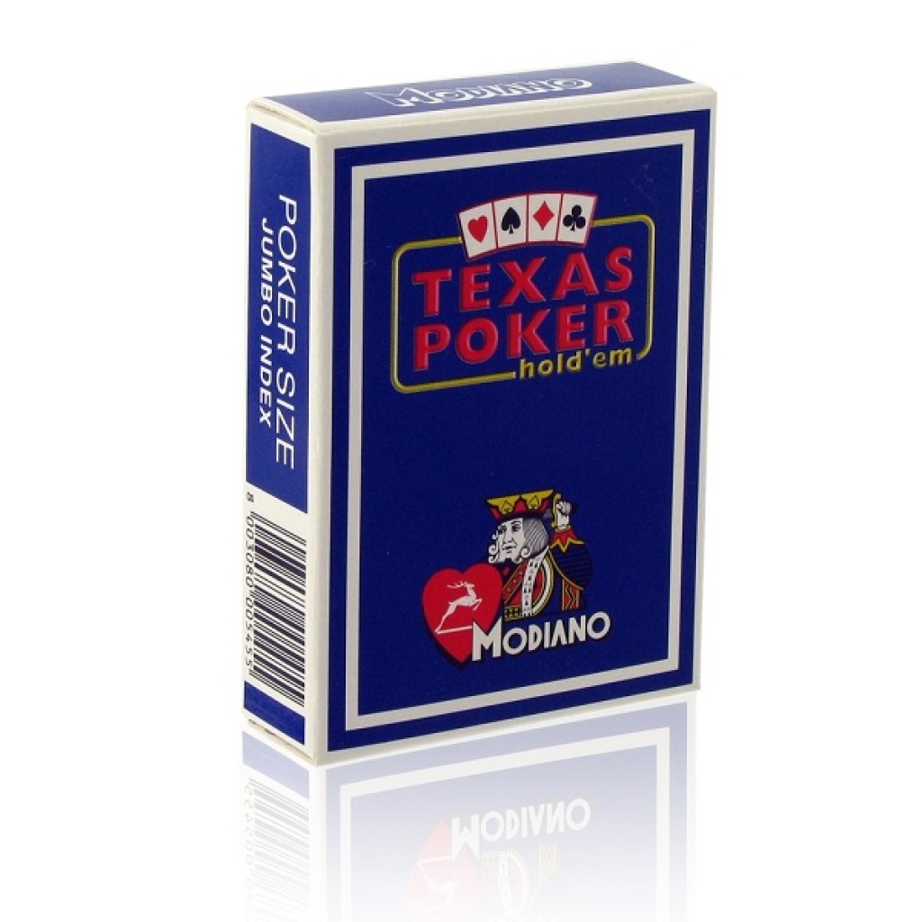 MODIANO KARTY TEXAS POKER JUMBO INDEX PLASTIC NIEB