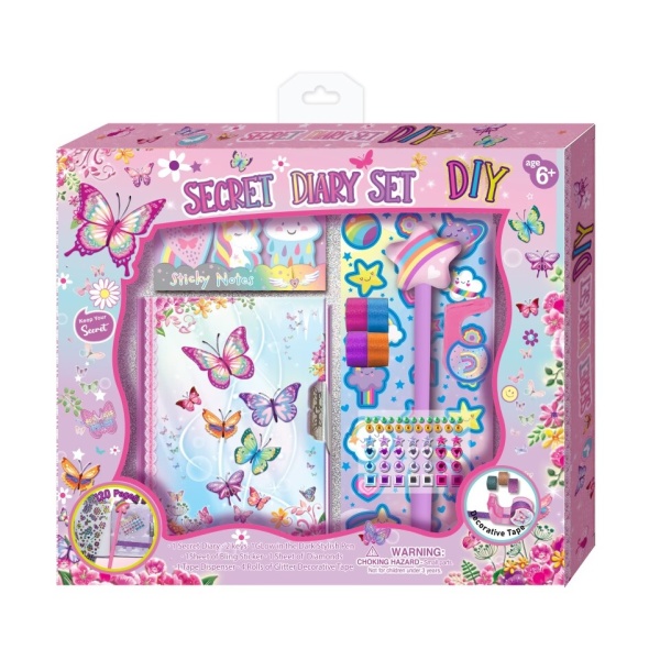 PECOWARE 201BG PAMIĘTNIK NA ZAMEK Z AKC.MOTYLKI