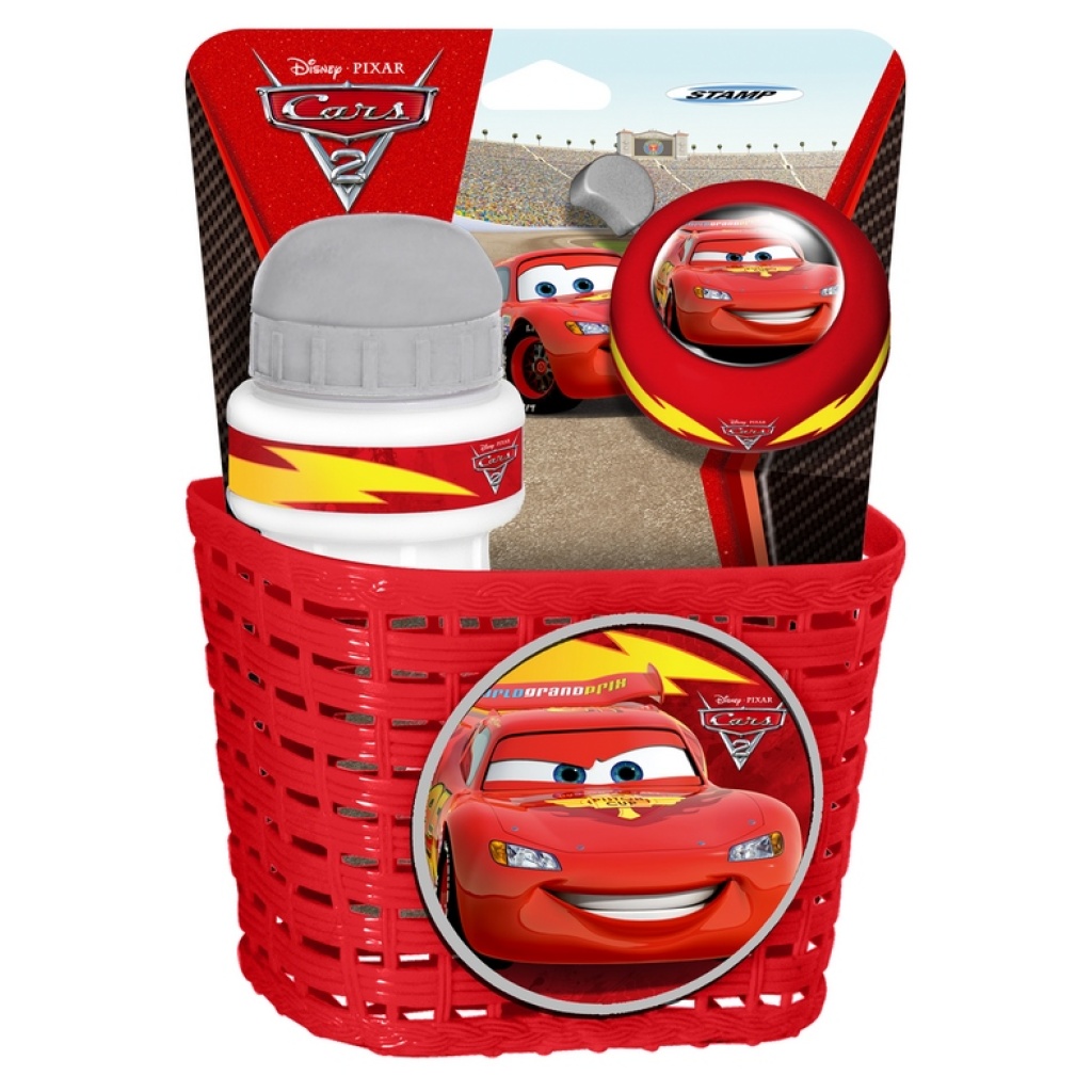 STAMP ZESTAW (KOSZYK+BIDON+DZWONEK) CARS