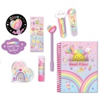 HOT FOCUS PAMIĘTNIK NA SPIRALI Z AKCESORIAMI TĘCZA