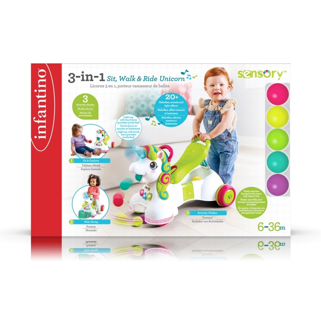 INFANTINO 227018N JEŹDZIK PCHACZ 3 W 1 JEDNOROŻEC
