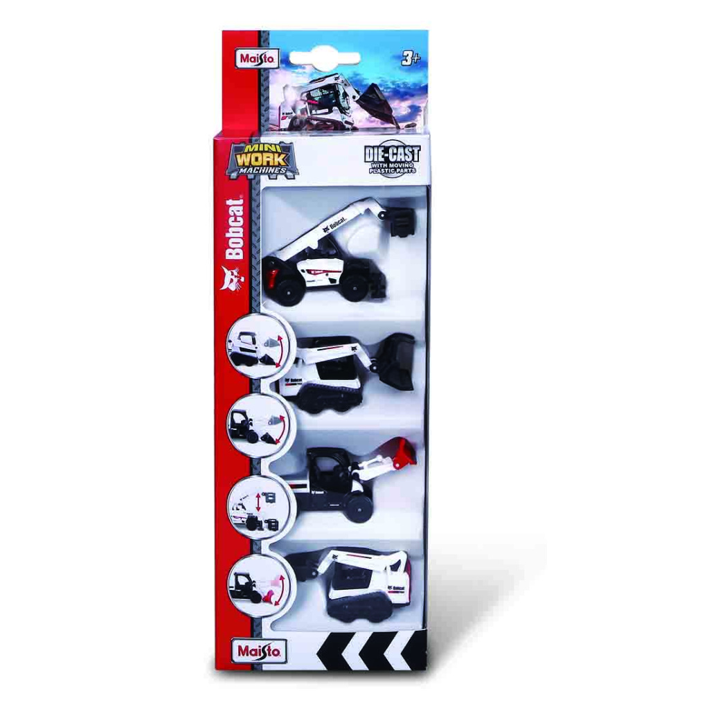 MAISTO 12435 BOBCAT POJAZDY BUDOWLANE 3” 5-PACK