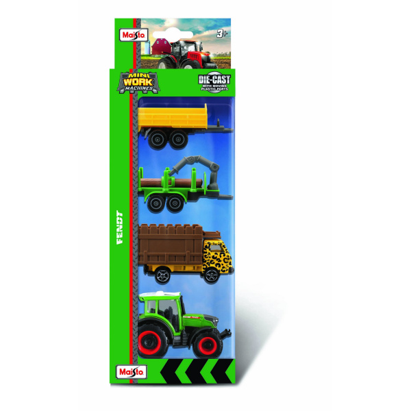 MAISTO 12563 TRAKTOR FENDT W ZESTAWIE 4 ELEM.