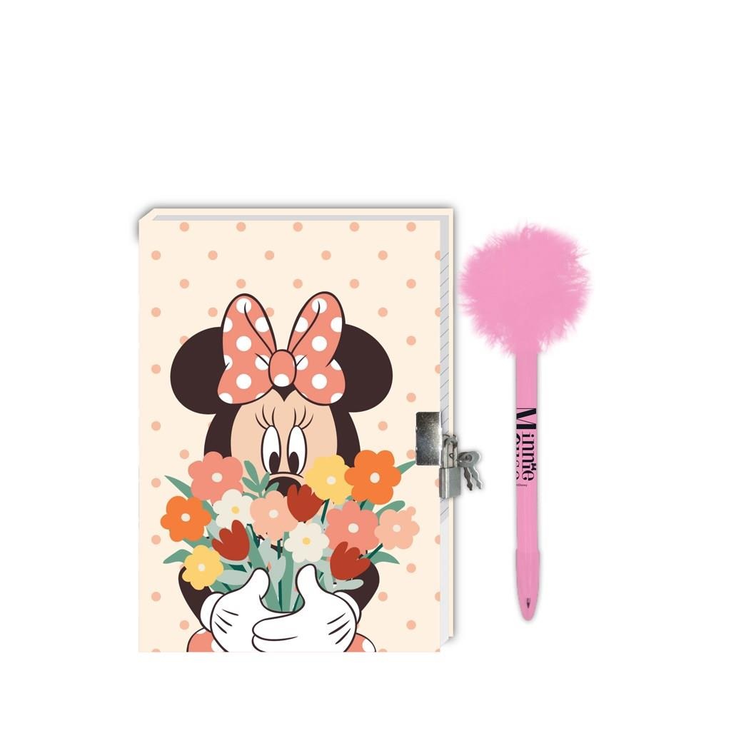 DIAKAKIS PAMIĘTNIK+DŁUGOPIS Z POMPONEM MINNIE