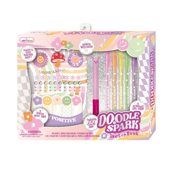 HOT FOCUS NOTATNIK NA SPIR.Z DŁUGOPISAMI BUŹKI