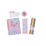 HOT FOCUS NOTATNIK NA SPIRALI Z KREDKAMI MOTYLKI