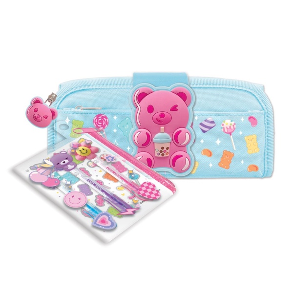 HOT FOCUS PIÓRNIK + DŁUGOPISY ŻELOWE MIŚ