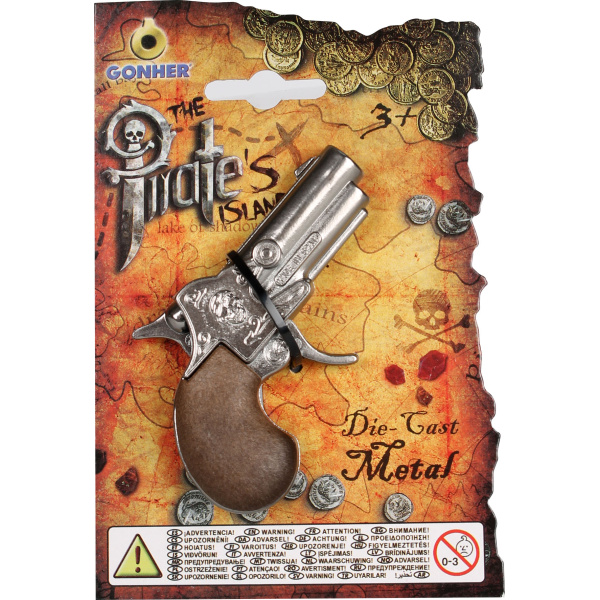 GONHER 156/0 MAŁY METALOWY PISTOLET PIRATA
