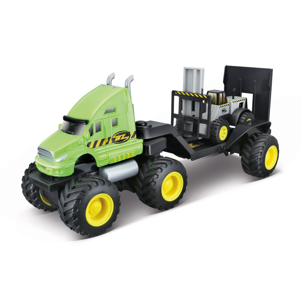 MAISTO 21219 POJAZD BUDOWLANY Z LAWETĄ I PODNOŚN.