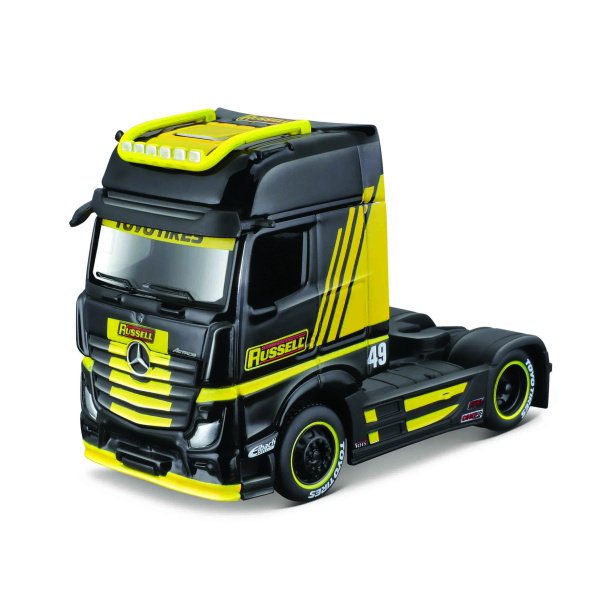 MAISTO 12389 CIĘŻARÓWKA MB ACTROS CZARNO-ŻÓŁ.1/64
