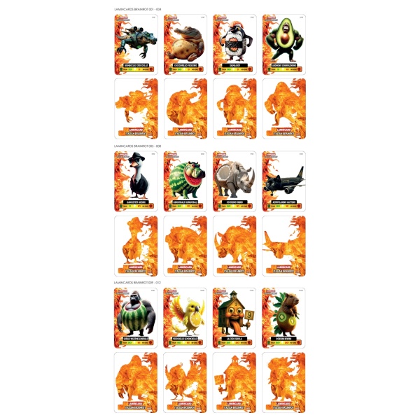 BRAINROT KARTY LAMINOWANE W SASZETCE