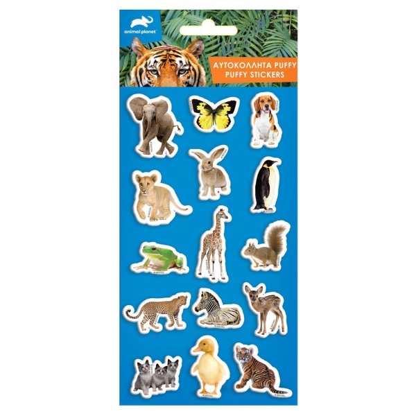 DIAKAKIS NAKLEJKI WYPUKŁE ANIMAL PLANET