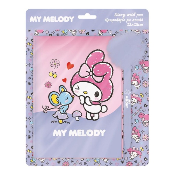 DIAKAKIS PAMIĘTNIK+DŁUGOPIS Z POMPONEM MY MELODY