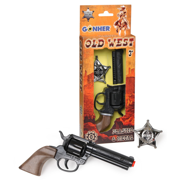 GONHER 204/0 ZESTAW REWOLWER KOWBOJSKI+ODZNAKA