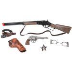 GONHER 498/0 ZESTAW KOWB. STRZELBA+REWOLWER+AKCES.