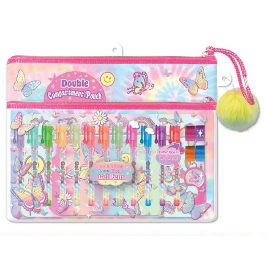 HOT FOCUS 12 DŁUGOPISÓW ŻELOWYCH MOTYLKI