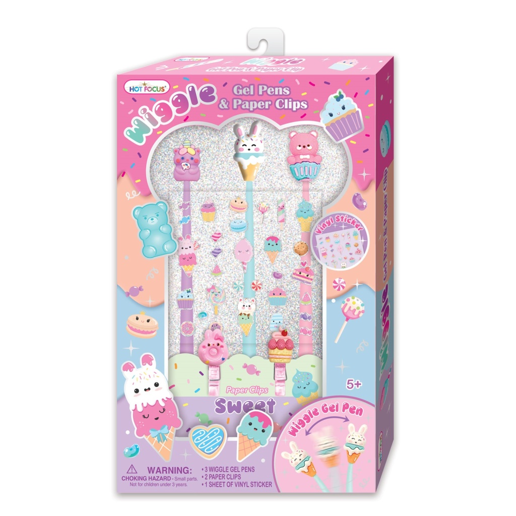 HOT FOCUS GIĘTKIE DŁUGOPISY ŻELOWE SŁODYCZE