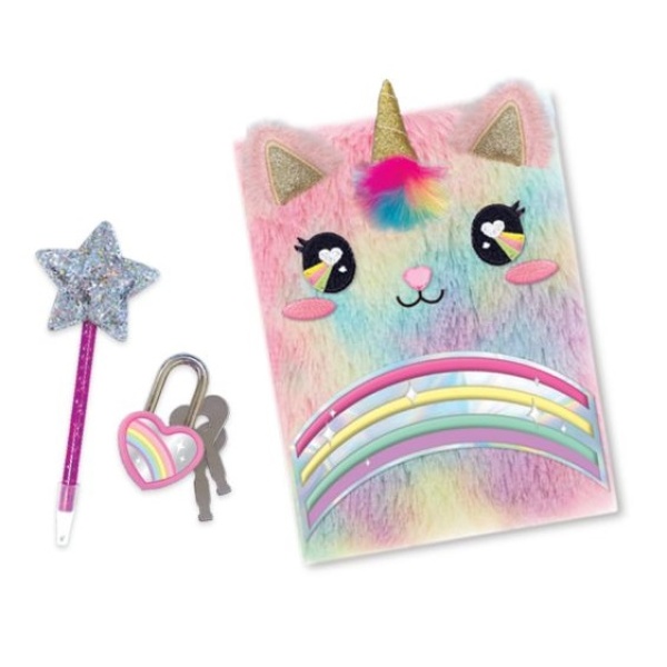 HOT FOCUS PAMIĘTNIK FUTRZANY Z DŁUGOP. JEDNOROŻEC