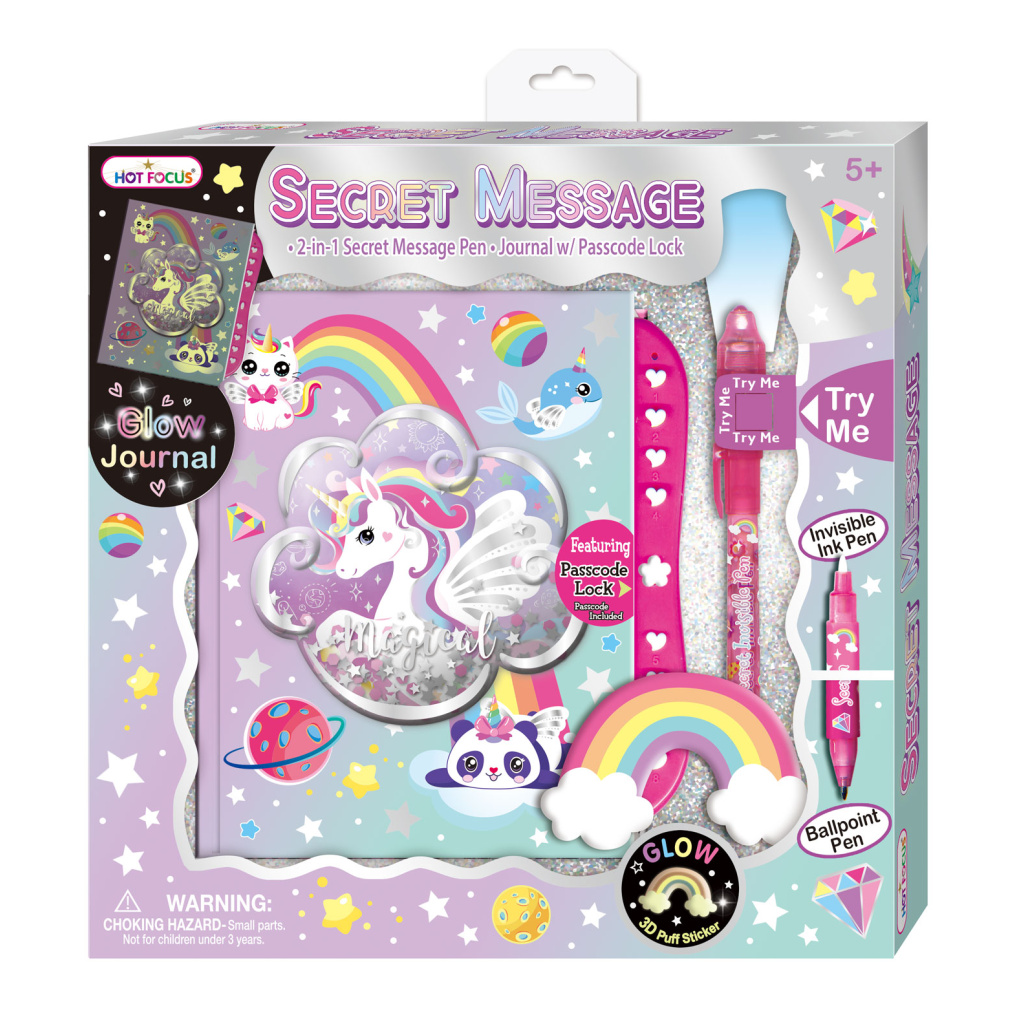 HOT FOCUS PAMIĘTNIK NA SZYFR JEDNOROŻEC