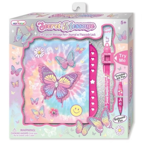 HOT FOCUS PAMIĘTNIK NA SZYFR MOTYLEK