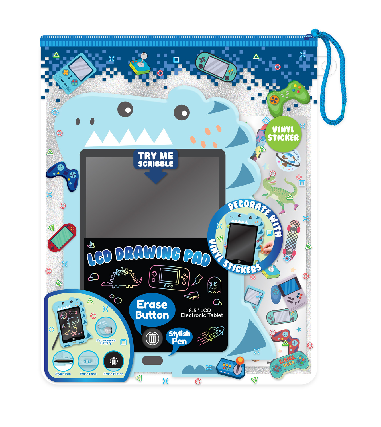 HOT FOCUS TABLET LCD 8,5” DO RYSOWANIA DINOZAUR HOT FOCUS TABLET LCD 8,5” DO RYSOWANIA DINOZAUR