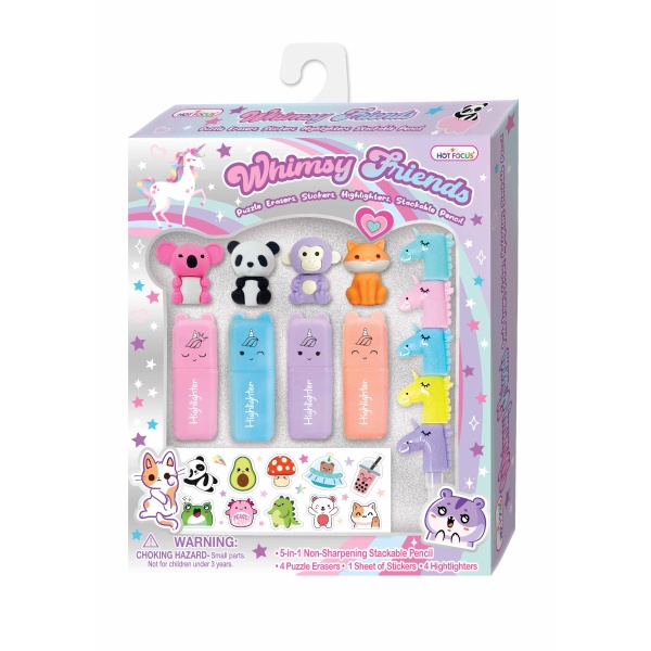 HOT FOCUS ZAKREŚLACZE Z MINIATURKAMI ZWIERZĄTKA