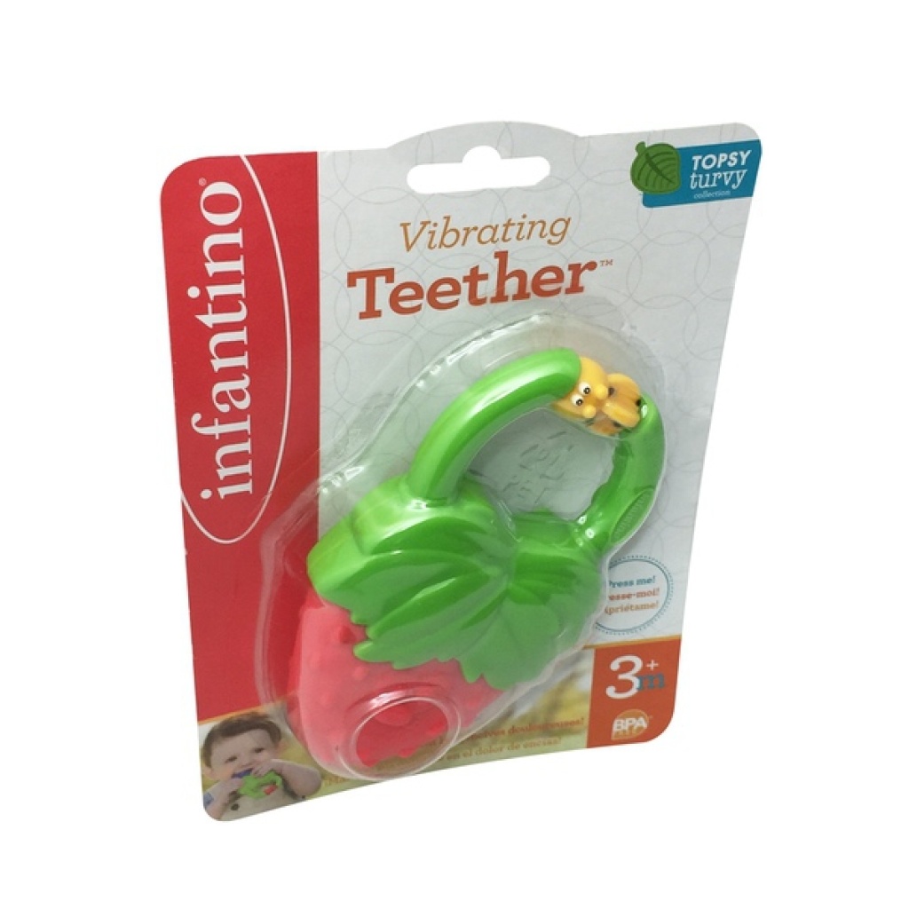 INFANTINO 216429 WIBRUJĄCY GRYZACZEK TRUSKAWKA