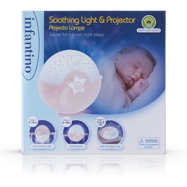 INFANTINO 302051 PROJEKTOR 2W1 PUDROWY RÓŻ