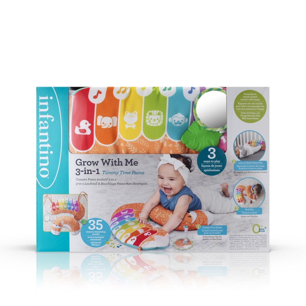 INFANTINO 313091 MIĘKKIE PIANINKO Z PODUSZKĄ LISEK