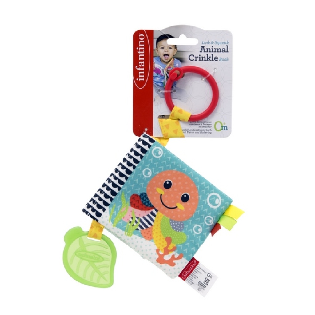 INFANTINO 315201 MIĘKKA KSIĄŻECZKA Z GRYZACZKIEM
