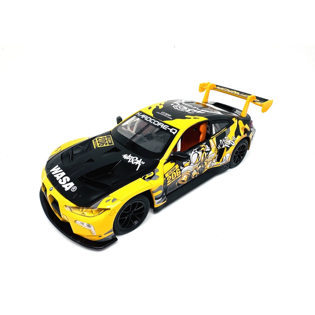 MSZ 1/24 BMW M4 GT3 WASA ZÓŁTY (ŚWIATŁO+DŹWIĘK)