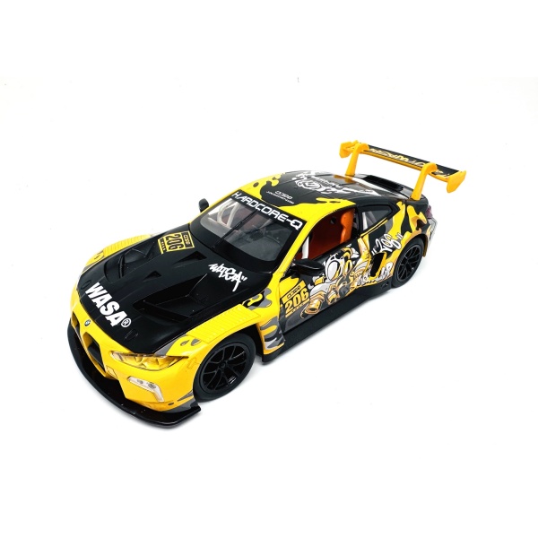 MSZ 1/24 BMW M4 GT3 WASA ZÓŁTY (ŚWIATŁO+DŹWIĘK)