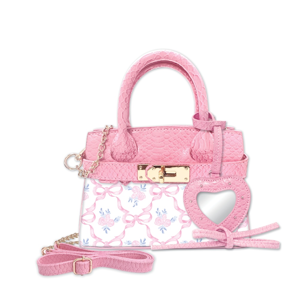 HOT FOCUS TOREBKA Z KLAMERKĄ NA PASKU RÓŻOWA