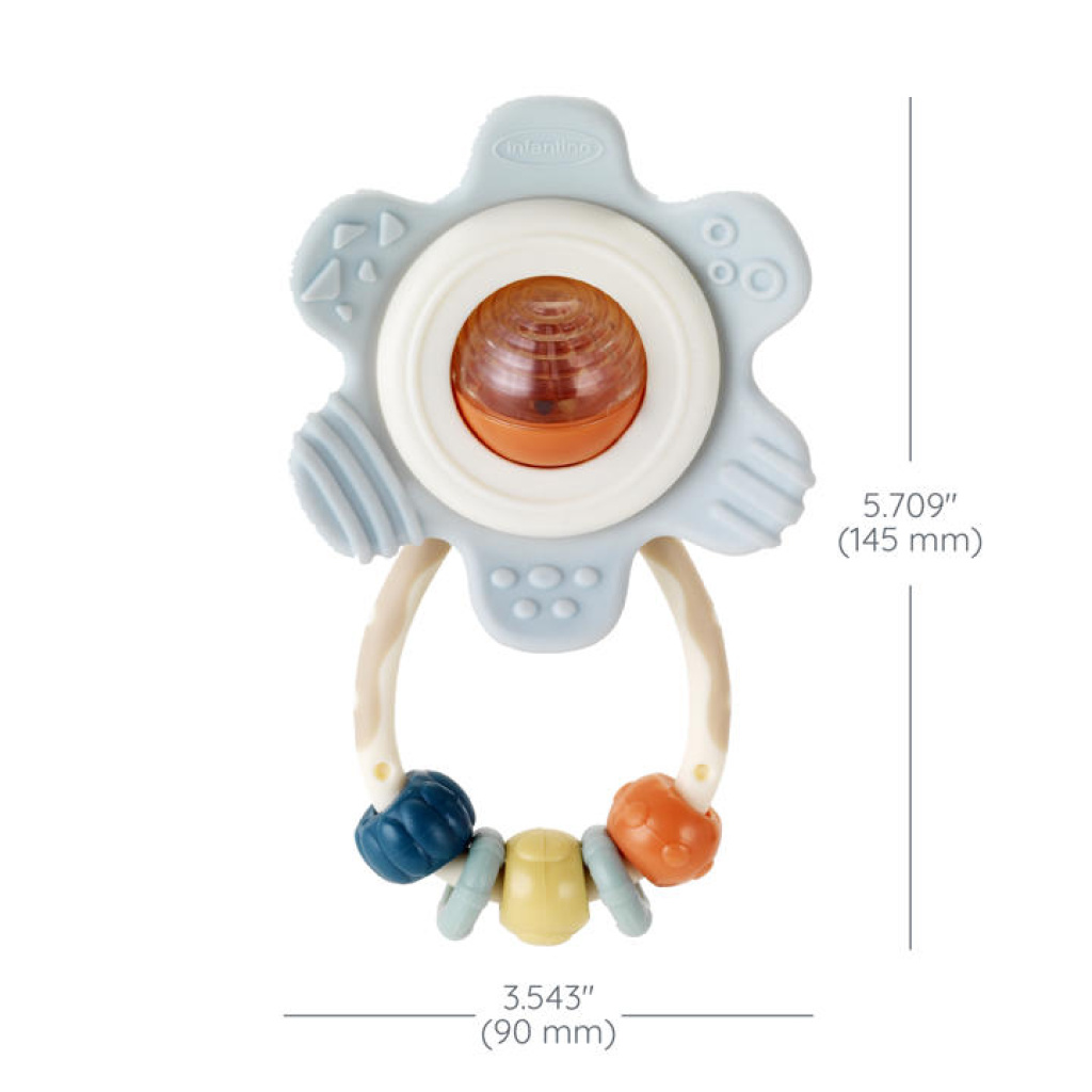 INFANTINO 316826 GRZECHOTKA GRYZACZEK-KWIATEK BEŻ