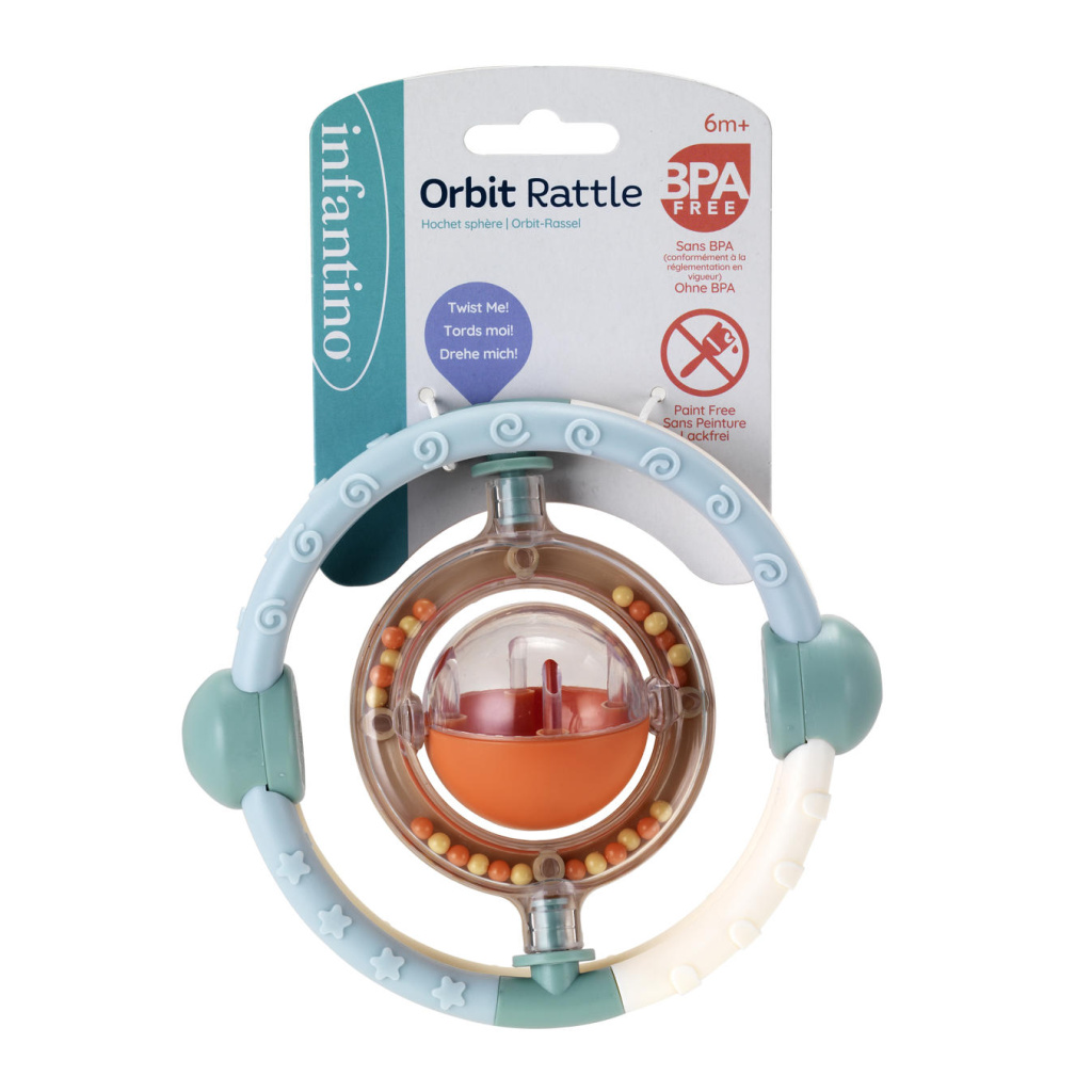 INFANTINO 316827 GRZECHOTKA PLANETA Z ORBITĄ BEŻ