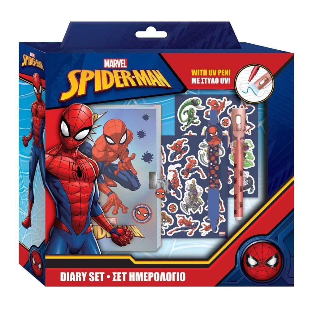 DIAKAKIS PAMIĘTNIK Z DŁUGOPISEM UV SPIDERMAN